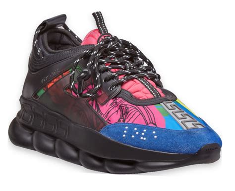 versace chain reaction black multi color|versace chain reaction black laces.